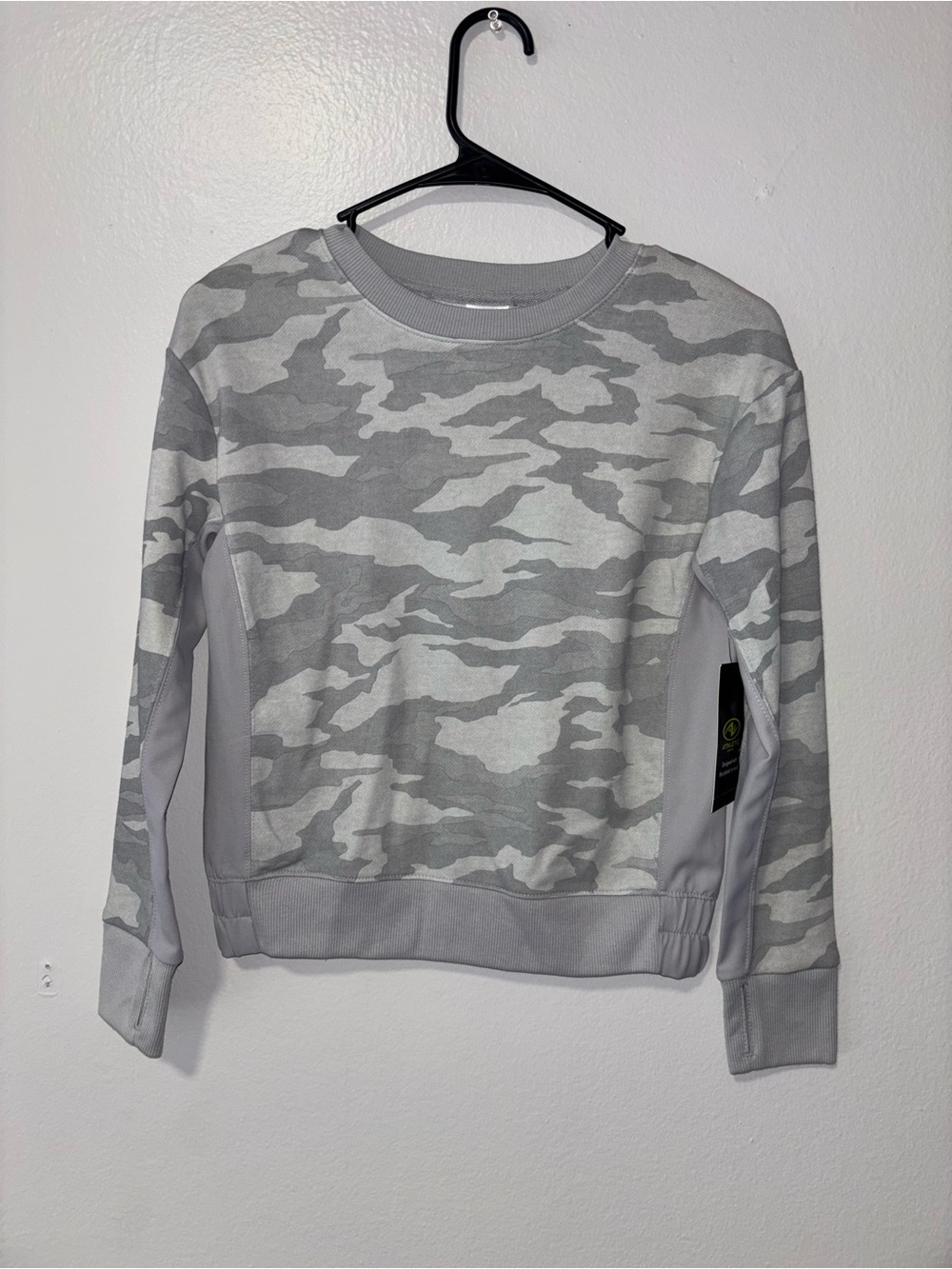 Athletic Works Gray Camo Crewneck Sweatshirt